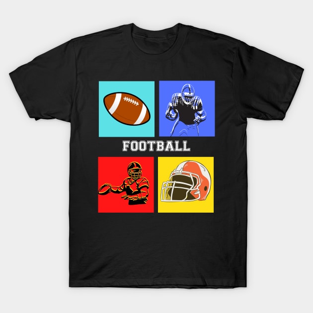 American football T-Shirt by TASKARAINK